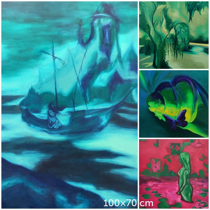 Vând picturi în ulei pe pânză! Prețuri accesibile!