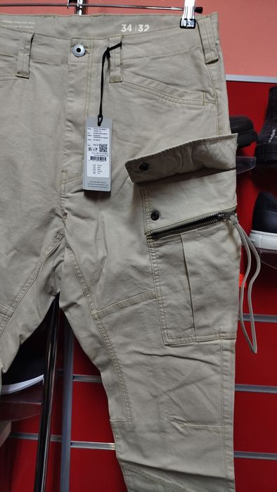 Оригинален карго панталон G-Star Raw Zip 3D Skinny W34 L32 нов мъжки