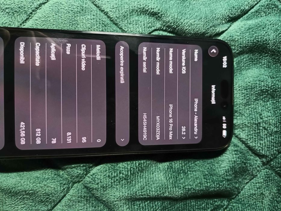 Iphone 16 Pro Max 512gb 94 starea bateriei Ca nou
