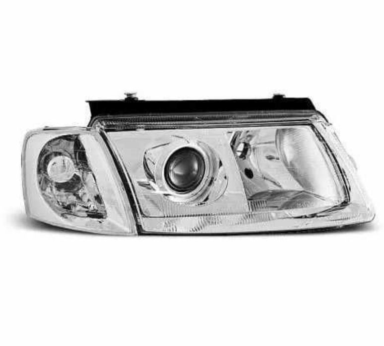 Кристални фарове за VW Passat B5 с лупи и мигачи хром