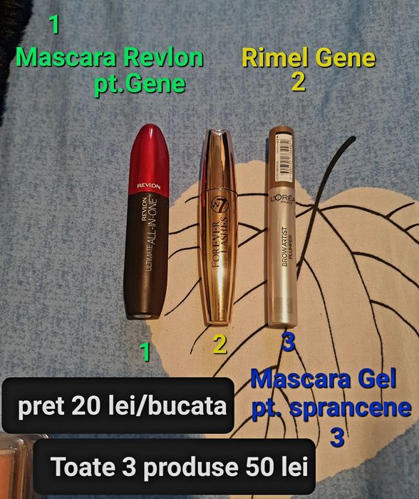 Mascara gene/sprancene si rimel