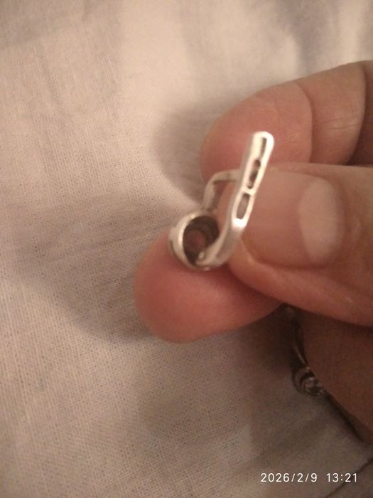 Серьги серебро с фианитом