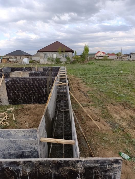 Заливка фундамента