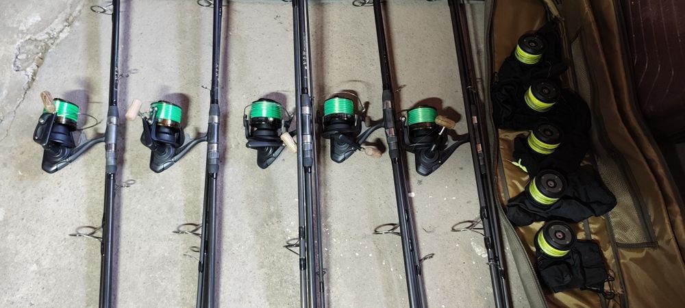 Set complet crap,5 lansete mtx8+5 mulinete Okuma cb80