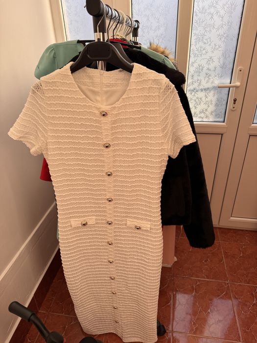 Rochie tricotata alba