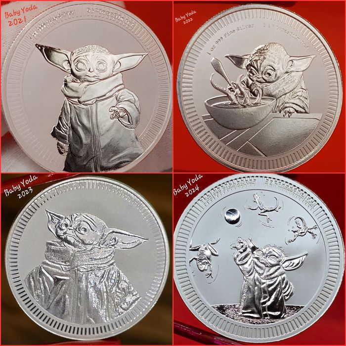 Star Wars Alien Bitcoin monede argint lingou 999