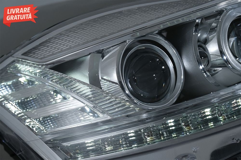 Faruri LED Mercedes Clasa S W221 (2005-2009) Facelift Look Semnalizare