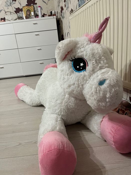 Голяма плюшена играчка еднорог -115см