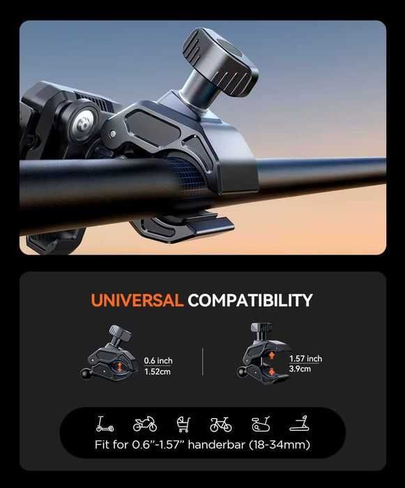 Suport telefon universal pentru motocicletă/bicicletă, antișoc, compatibil cu telefoane de 4.7"-7"