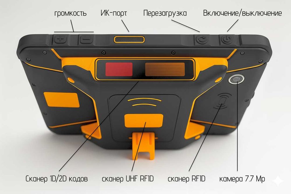 Два защищенных промышленных планшета со сканером кодов, RFID и NFC