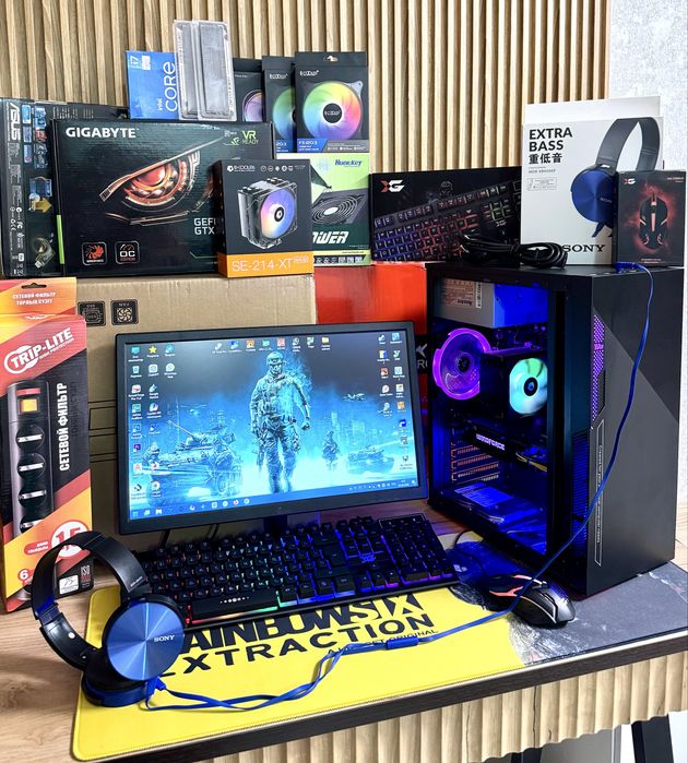 НОВЫЙ МОЩНЫЙ ИГРОВОЙ ПК Core i7 - в полном комплекте + ПО + ИГРЫ + ИИ