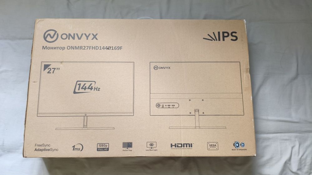 Монитор игровой 27" ONVYX, IPS, fullHD, 1ms, 144Hz, продам
