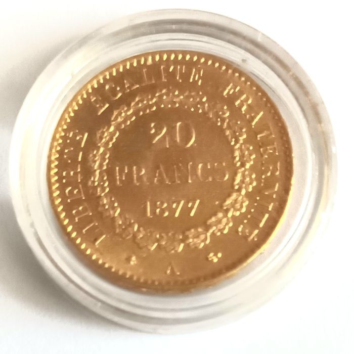 Monedă aur 20 fr.