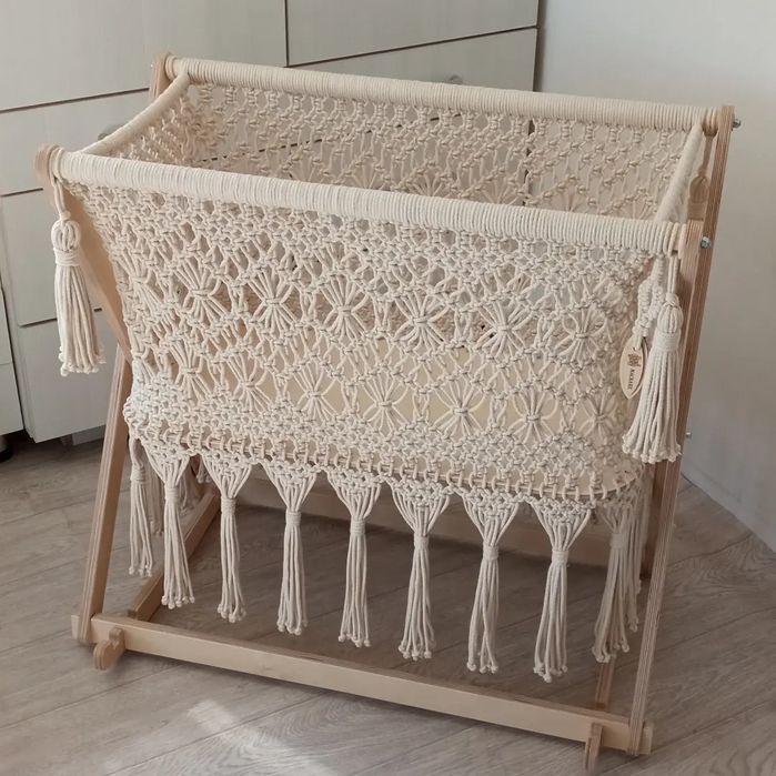 Колыбель, в стиле техника макраме