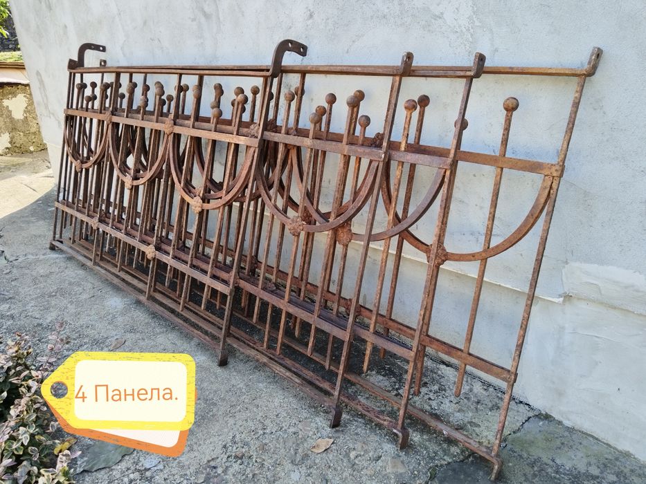 Комплект Стара Кована Ограда, Парапет / 4 Панела / 8 Метра / 120/140кг