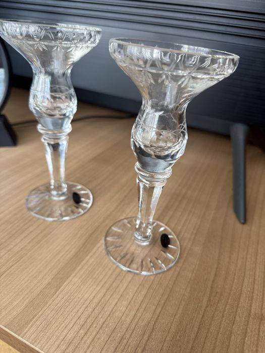 2 buc Suporti lumanari cristal
