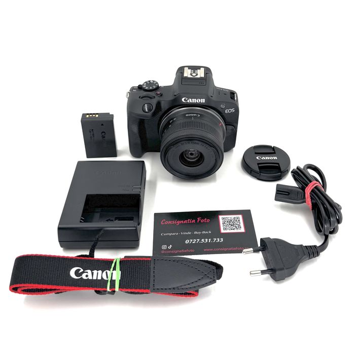 Canon EOS R100 Kit cu Obiectiv RF-S 18-45mm IS STM - Garantie 3 luni !
