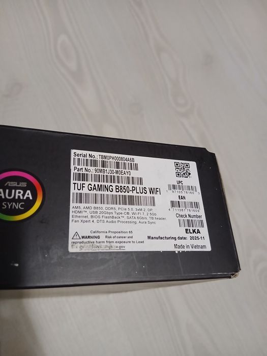 Tuf asus gaming amd ryzen b850 si memorie ddr5 32 gb