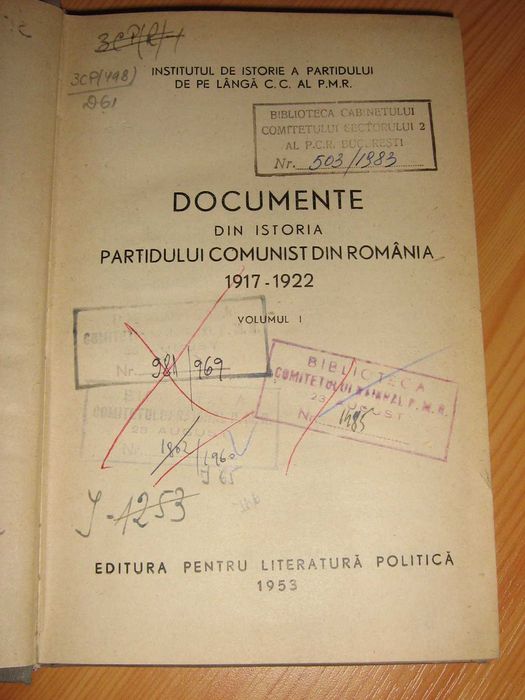 Documente din istoria P.C.R. din România