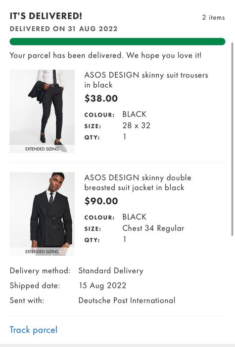 Мужской костюм черный