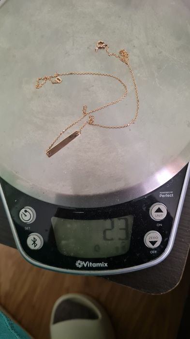 Ново златно колие плочка