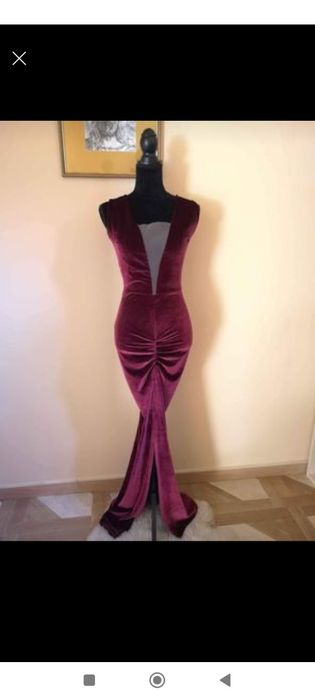 Rochie lunga de catifea