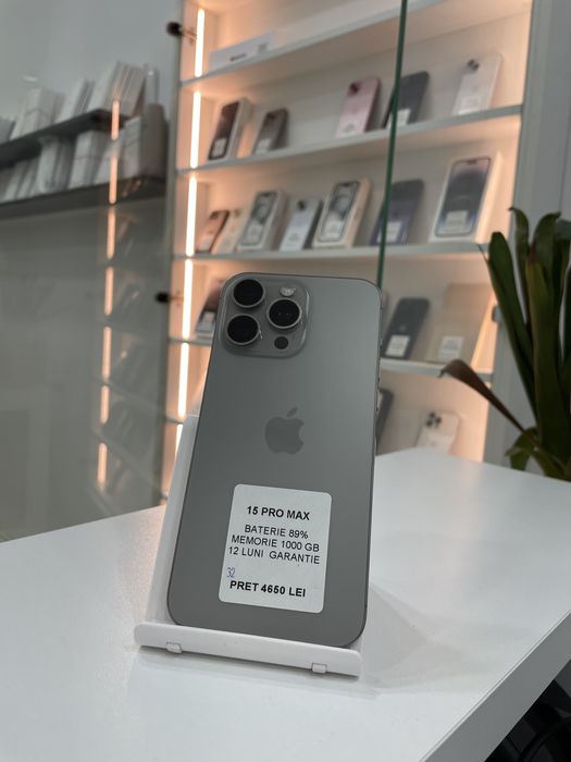 MAGAZIN: vindem iPhone 15 Pro Max, 1TB, GARANTIE