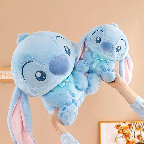 Сладък плюшен Стич, Син 30см Плюшена играчка Стич с панделка