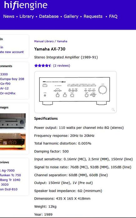 YAMAHA AX-730 amplificator Hi-Fi