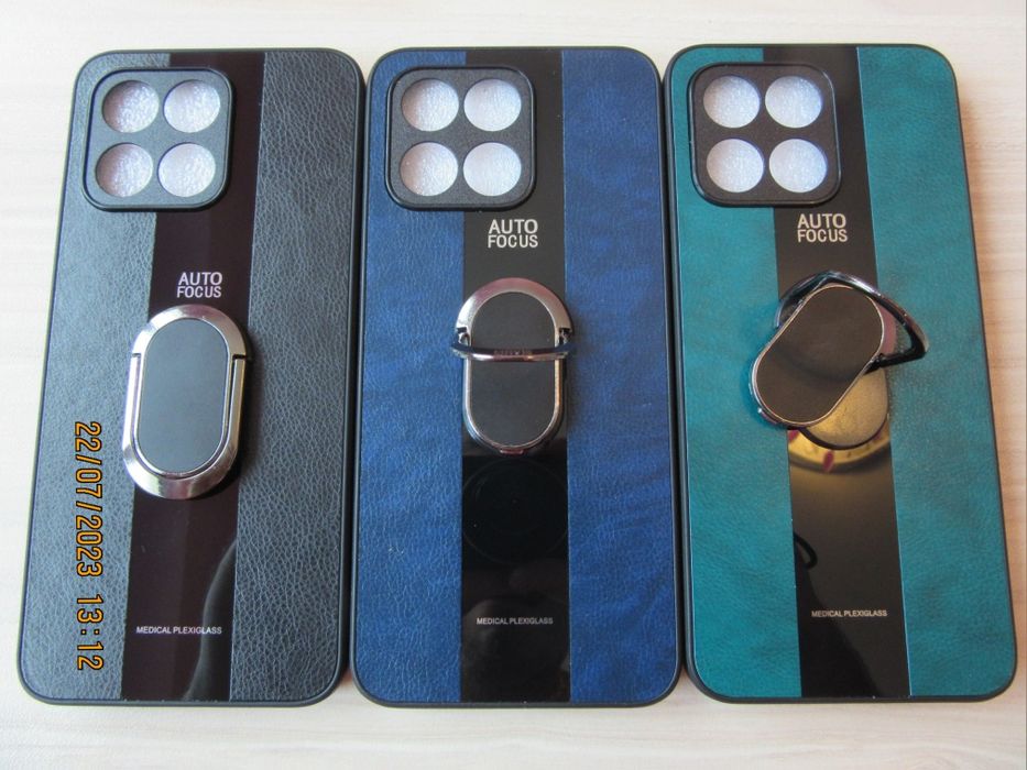 Honor 70 Lite 5G / X8 5G / PORSCHE Кожен кейс гръб с пръстен