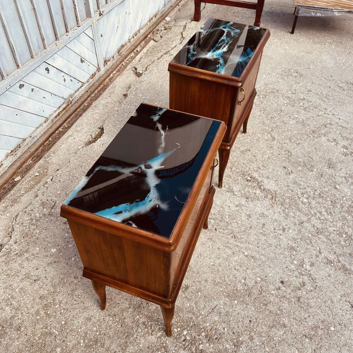 Винтидж италиански нощни шкафчета – комплект - неокласически стил