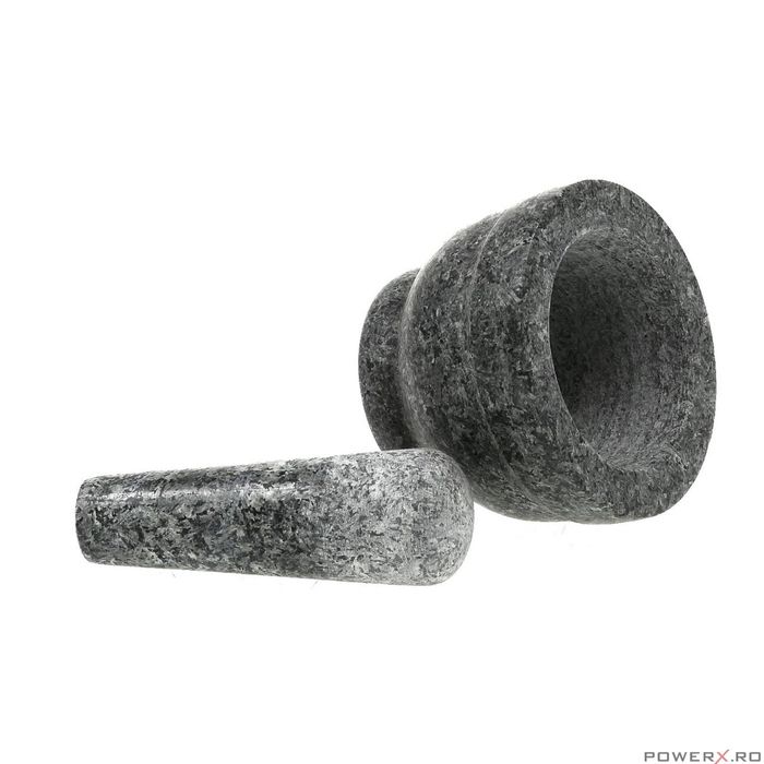 Mojar cu pistil din marmura, 9.5x7 cm negru, Kinghoff