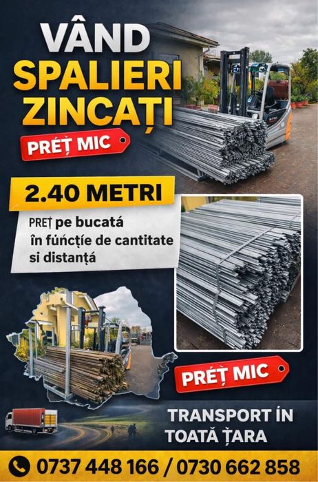 Vand spaleri zincati metalici