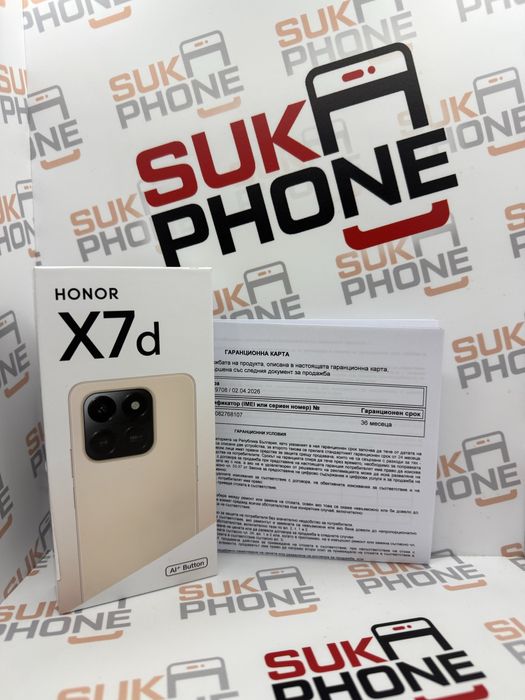 Honor X7d 8/256 неразпечатван 36 месеца гаранция