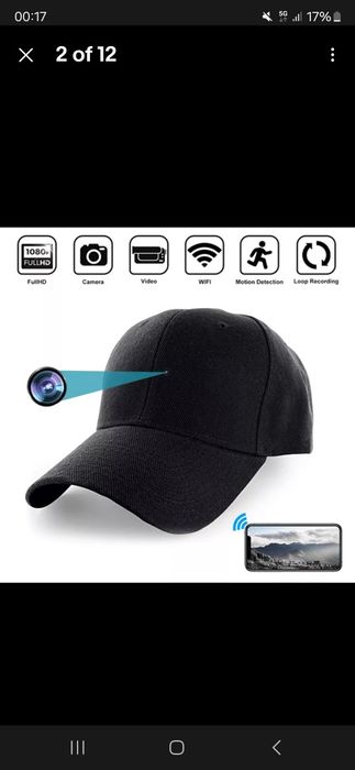 Vand sapca cu camera video spion wifi, profesionala 4k