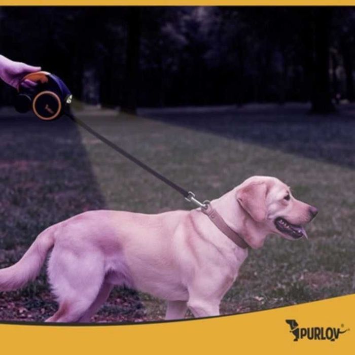 Повод за куче Purlov, Светлооразителен, 3 или 5 метра