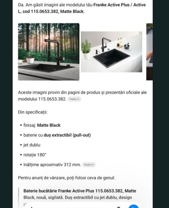 Robinet franke active plus L