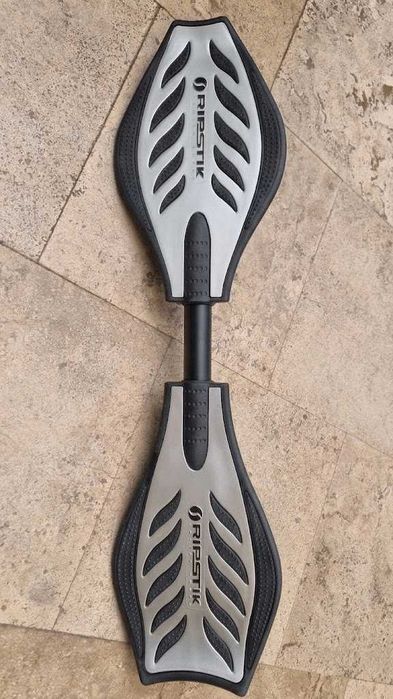 Waveboard Razor RipStik original, skateboard pe 2 roti, argintiu
