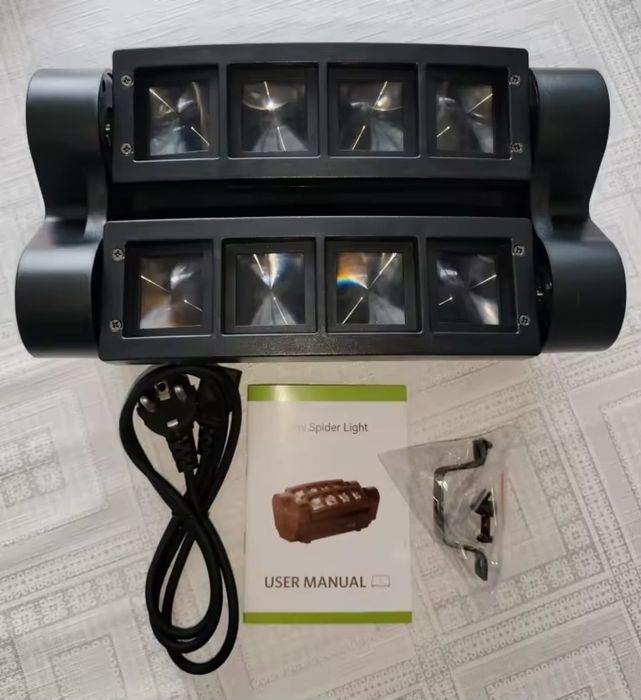 Proiector lumini scena disco club 80W spider petreceri nunta sau acasa