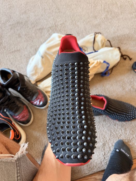 Оригинални маратонки Christian Louboutin Spike Sock Black Red