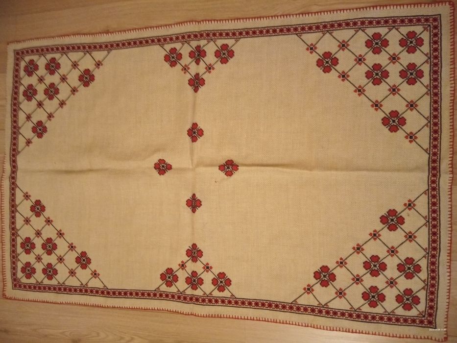 Mileu + fata de masă broderie manuală artizanat