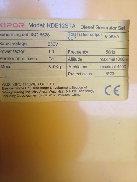Generator  curent monofazat  8,5 kwa