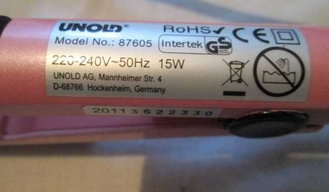 UNOLD маркова мини преса за коса.