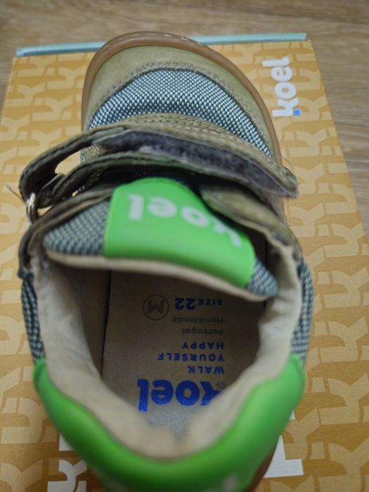 Детски боси обувки KOEL Dylan II Textile Olive