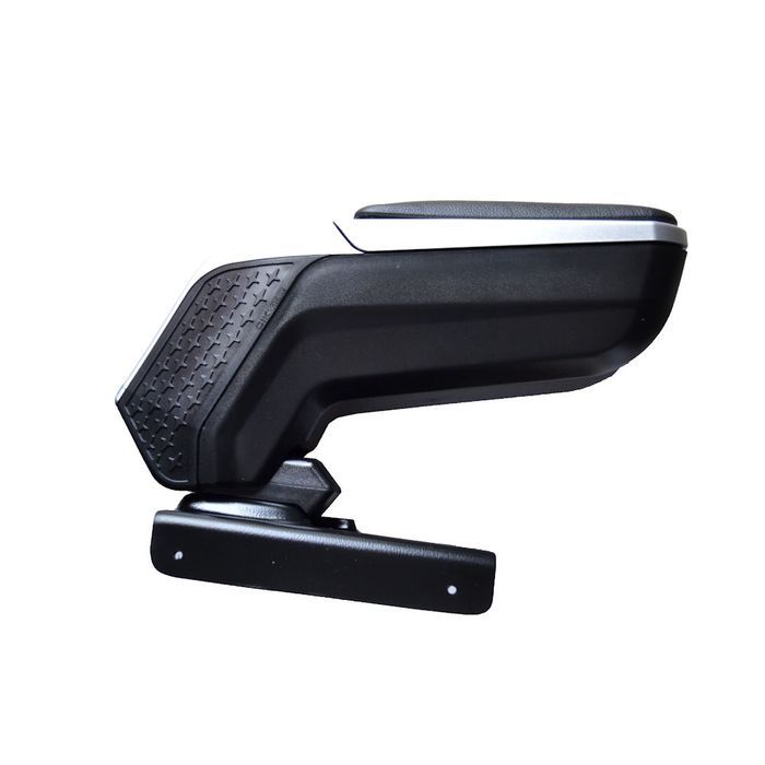 Cotiera ArmCik S4 pentru Golf 5, Golf 6, Eos, Passat B5 (Lif) 2000-2005, Jetta, rabatabila cu capac culisabil, Gri