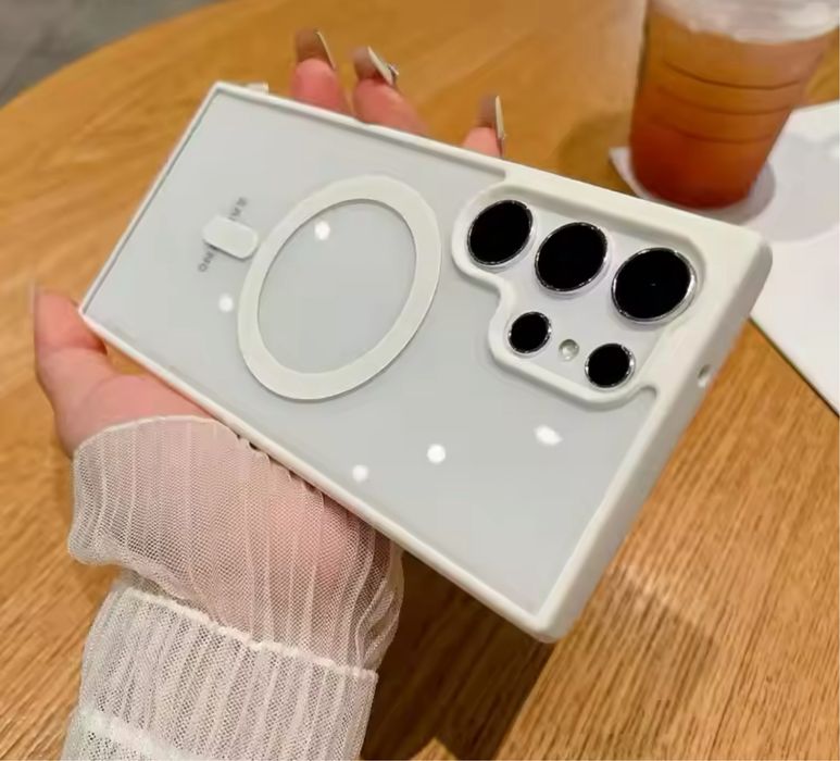 Samsung S22 S23 PLUS S24 S25 ULTRA - Husa Magsafe Spate Transparent