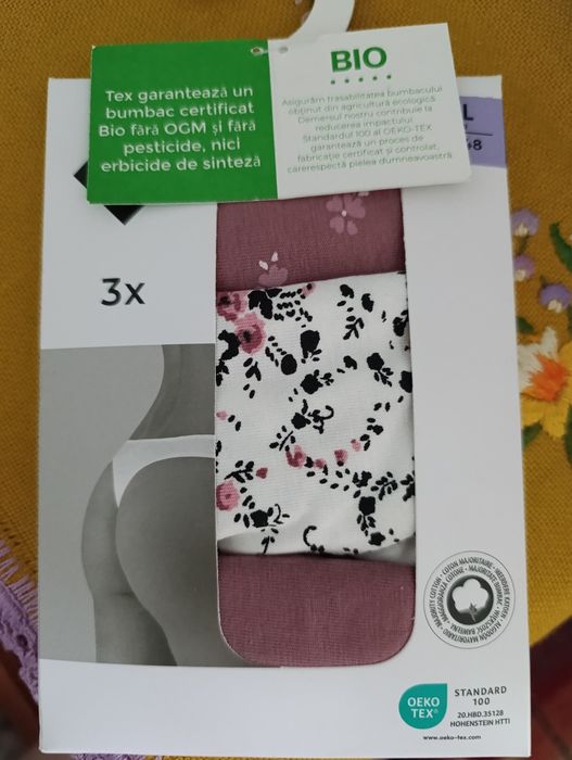 Set de 3 chilotei măsura 46-48, noi, model tanga brazilian