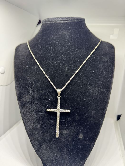 дамски сребърен синджир с кръст 11.61гр 925