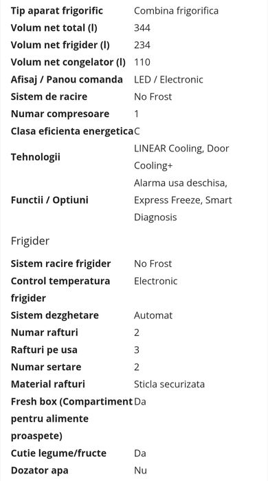 Combină frigorifică LG