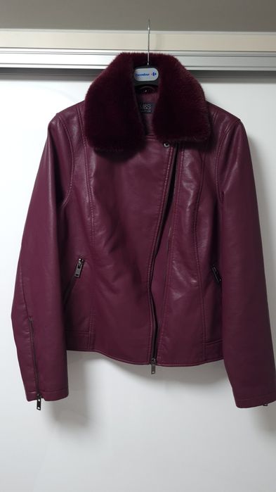 Jacheta PIELE M&S Plum Faux